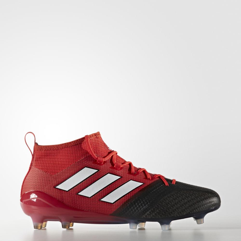 Ghete Fotbal Adidas ACE 17.1 Primeknit Firm Ground Barbati Romania - Rosii/Albi/Negrii BB4316